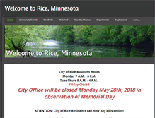 Tablet Screenshot of cityofrice.com